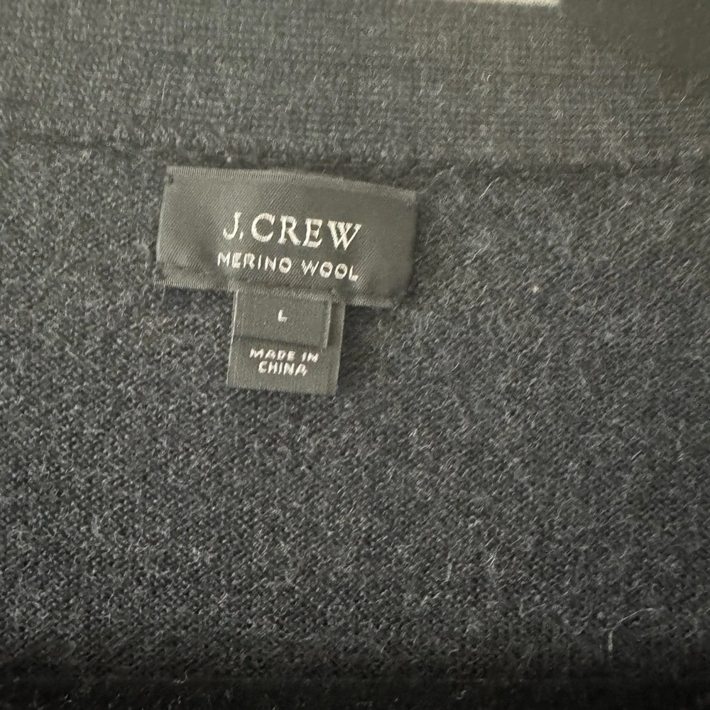JCrew Men's Wool Cardigan Sweater Charcoal Grey Size Large